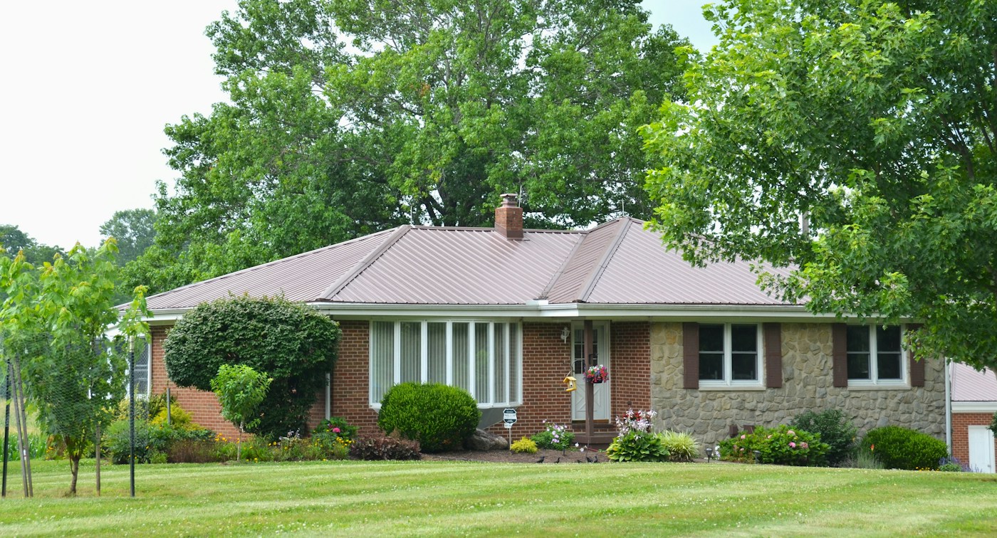 Shingled roof of a residential home